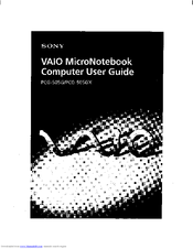 Sony VAIO MicroNotebook   PCG-505GX User Manual