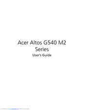 Acer Altos G540 M2 Series User Manual
