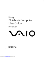 Sony Vaio PCG-707 User Manual