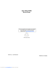 Acer Altos R700 Series Service Manual