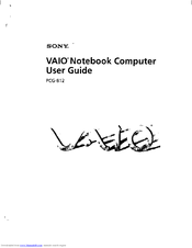 Sony VAIO PCG-812 User Manual