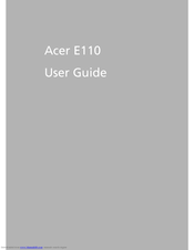 Acer E110 User Manual