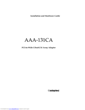 Adaptec 131CA Installation And Hardware Manual