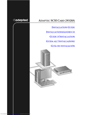 Adaptec 29320ALP-R - SCSI Card Storage Controller U320 320 MBps Installation Manual