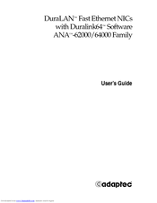 Adaptec DURALAN ANA-62022 User Manual