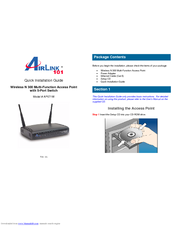 Airlink101 AP671W Quick Installation Manual