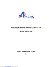 Airlink101 APO1200 Quick Installation Manual