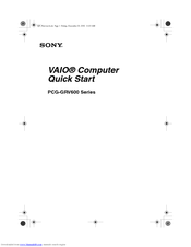 Sony VAIO PCG-GRV600 Series Quick Start Manual