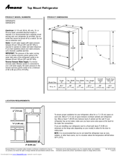 Amana A8RXNGFX Product Dimensions