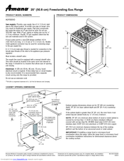 Amana AGP200VD Dimension Manual