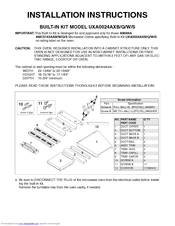 Amana AMC5143AAS -  - 1.4 cu. ft. Countertop Microwave Oven Installation Instructions Manual