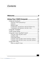 Sony VAIO PCG-R505EC User Manual