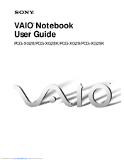 Sony VAIO PCG-XG28 User Manual
