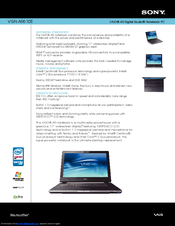 Sony VAIO VGN-AR610E Specifications