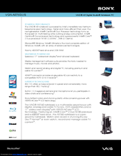 Sony VGN-AR760U - VAIO - Core 2 Duo 2.1 GHz Specifications