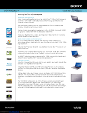 Sony VGN-AW220J - VAIO AW Series Specifications
