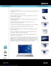 Sony VAIO VGN-CR305E/L Specifications