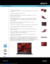 Sony VAIO VGN-CR309E/RC Specifications