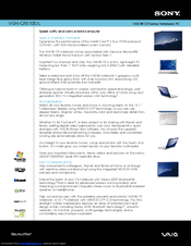 Sony VAIO VGN-CR510E/L Specifications