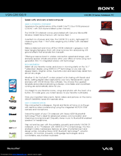 Sony VAIO VGN-CR510E/R Specifications