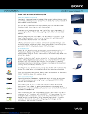 Sony VAIO VGN-CR520E/L Specifications