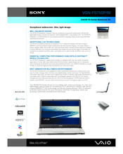 Sony VAIO VGN-FS750P/W Specification