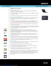 Sony VAIO VGN-FW450J/B Specifications