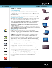 Sony VAIO VGN-FW450J/T Specifications