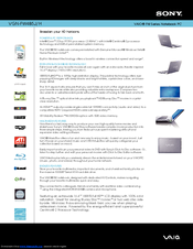 Sony VAIO VGN-FW485J/H Specifications