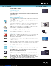 Sony VAIO VGN-FW490JEB Specifications