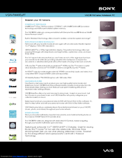 Sony VAIO VGN-FW490JFT Specifications