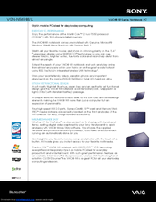 Sony VAIO VGN-NR498E/L Specifications