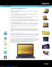 Sony VGN-NS230E - VAIO NS Series Specifications