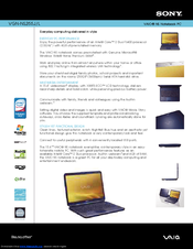 Sony VGN-NS255J - VAIO NS Series Specifications