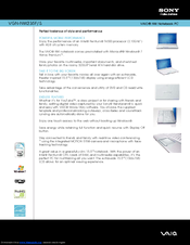 Sony VAIO VGN-NW235F Specifications