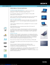 Sony VAIO VGN-NW265F Specifications