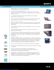 Sony VAIO VGN-NW270T Specifications