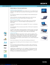 Sony VAIO VGN-NW350F Specifications