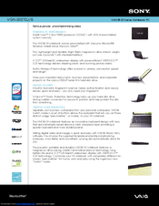Sony VAIO VGN-SR210J Specifications