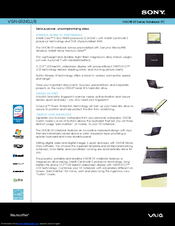 Sony VGN-SR240J/B Specifications