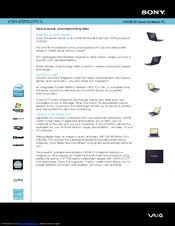 Sony VGN-SR290JVH/C Specifications