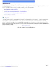 Sony VGN-SZ110 Bluetooth® User Manual