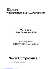 Eden World Tour WTX1000N Powered Navigator Operation Manual