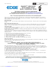 Edge USB Watch Quick Installation Manual