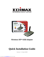 Edimax EW-7618Ug Quick Install Manual