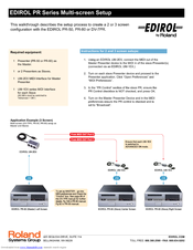 Edirol PR-80 Setup Instructions