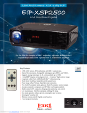 Eiki EIP-XSP2500 Specifications