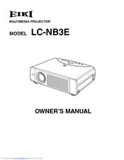 Eiki LC-NB3E Owner's Manual