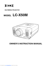 Eiki LC-X50M Owner's Instruction Manual