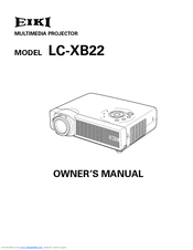 Eiki LC-XB22 Owner's Manual